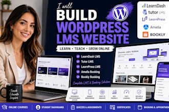 build wordpress lms website learndash tutor learnpress amelia bookly website