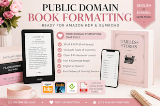 create a ready to publish public domain book for KDP