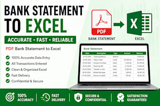 convert bank statements PDF to excel