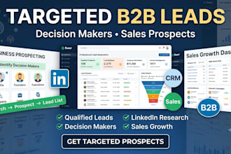 generate targeted b2b leads linkedln leads sales leads and prospect lists