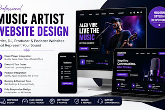 do music artist website design dj producers podcast website musician website