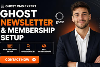 setup ghost newsletter ghost landing page SEO paid membership ghost cms