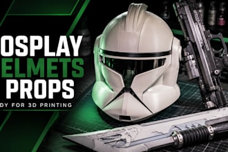design cosplay helmets, props, and armor for 3d printing