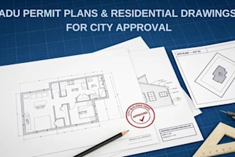 design adu permit plans and residential building drawings for city approval
