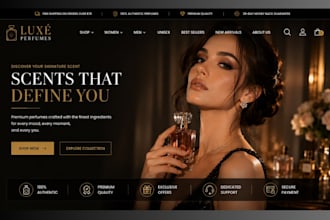 build luxurious perfume store perfume website fragrance store cologne store
