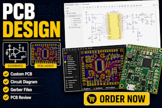 do pcb design custom pcb layout circuit diagram gerber easyeda