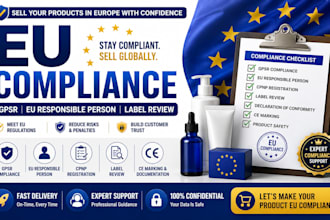 do eu compliance, gpsr, eu responsible person and label review, cosmetic report