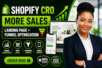 optimize your shopify store landing page and sales funnel with cro
