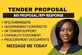 write winning bid proposal, rfp response, rfq and tender proposal