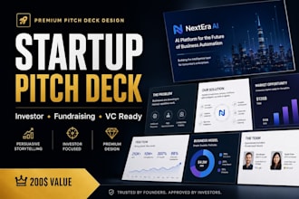 design a winning startup investor pitch deck
