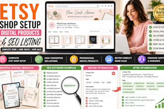 etsy seo etsy promotion etsy digital product etsy shop setup esty traffic esty