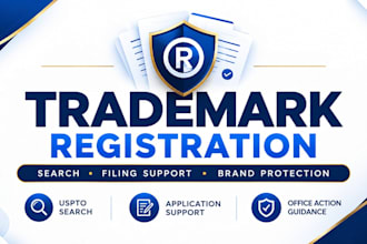 help with trademark registration and patent filing application with the uspto