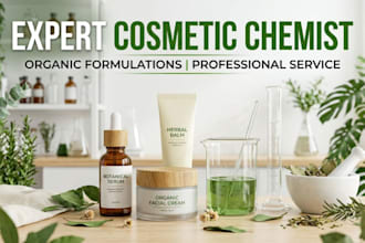 be your expert chemist for skincare and cosmetic formulation, cosmetic chemist