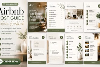design canva airbnb host guide ebook design canva airbnb welcome workbook design