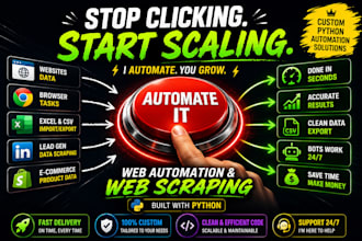 develop web automation and web scraping using python