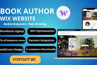 setup a converting author website, book website for book authors using wix