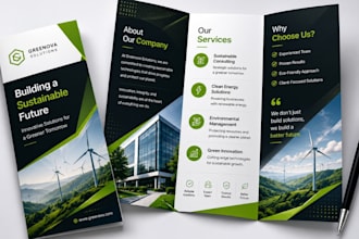 design product business brochure, trifold brochure design