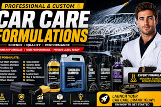 develop professional car care product formulations for your brand