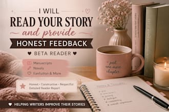 beta read your story and provide honest feedback