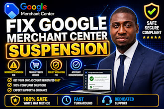 fix google merchant center suspension and misrepresentation  issues