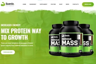 design nutraceutical website health supplement peptide shopify sarms store