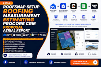 roofsnap setup roofing measurement estimating procore CRM proposal aerial report
