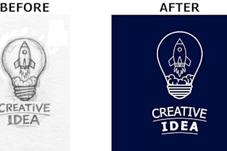 vector trace, redraw, and convert your logo to vector files