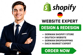 design redesign german shopify website german dropshipping store deutsch website
