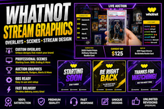 create whatnot overlays, scenes, and stream graphics