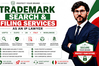 provide trademark search and filing services as an IP lawyer