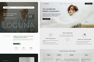 design webflow therapy webesite or counseling website, wellness website
