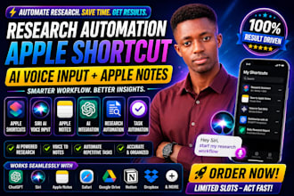 create research automation shortcut apple notes ai voice input ipad shortcuts