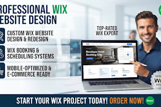 build wix website redesign, wix website design, revamp wix booking membership