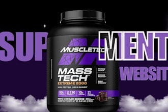 build supplement website supplement store