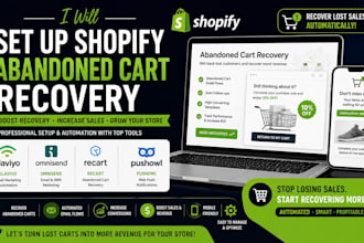 set up shopify abandoned cart recovery klaviyo omnisend recart pushowl
