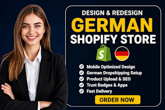 design redesign german dropshipping store german shopify website deutsch website