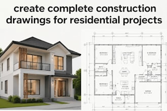 create complete construction drawings for residential projects