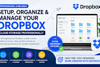 setup and organize your dropbox cloud storage professionally service