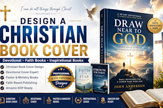 design a christian book cover for devotional and faith books