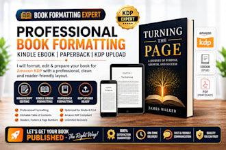format edit book kindle ebook amazon kdp paperback and manuscript for kdp upload