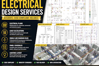 design electrical plans load calcs sld and panel schedules lighting layout