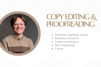 proofread and edit your novel, work, or story