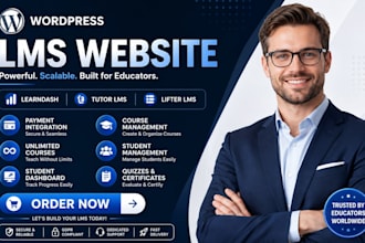 develop wordpress membership website, lms website