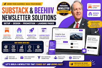 substack newsletter substack promotion landing pages newsletter design beehive