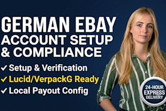 do german ebay account creation setup and product listing compliance