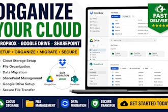 setup and organize your dropbox cloud storage professionally service