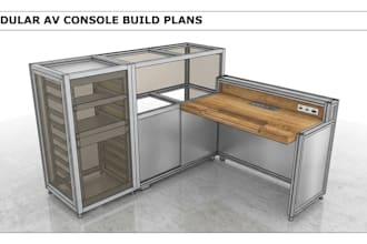 design custom furniture or carpentry and woodworking plans for DIY projects
