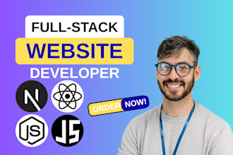 do react js website, next js website, website development full stack developer