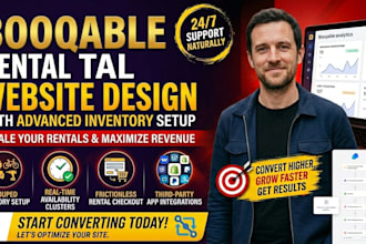 design a booqable website with advanced inventory to scale your rentals