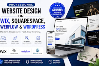 design wix squarespace webflow wordpress website wix framer